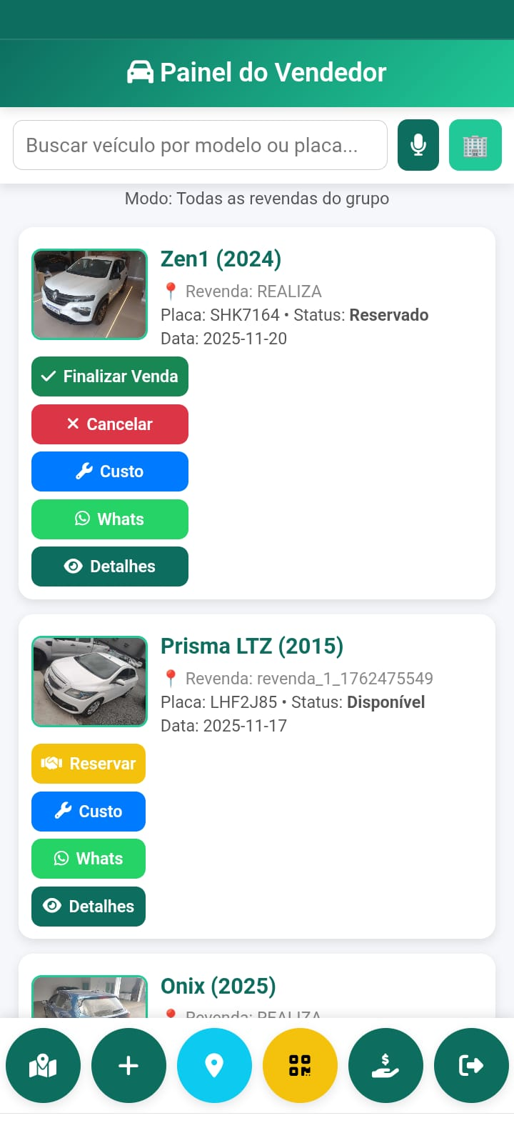 Painel do Vendedor - Minha revenda